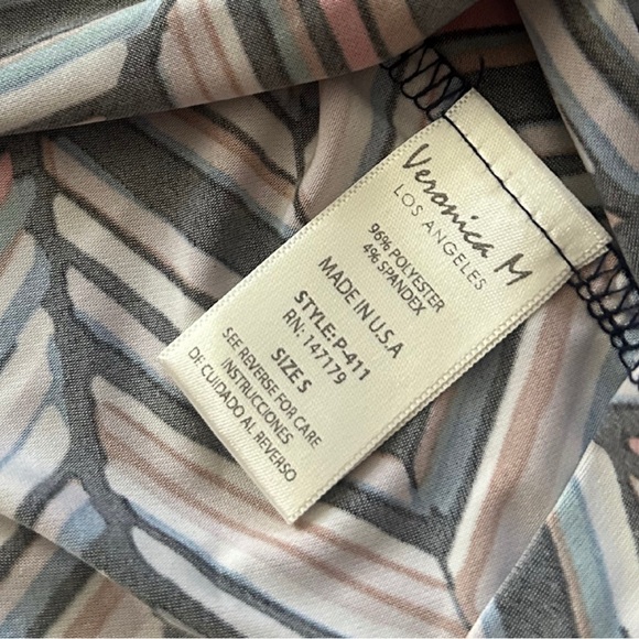 Veronica M Fitted Stretch Flare Pants | Chevron Stripe/Multi | Size S | NWOT - Picture 5 of 6